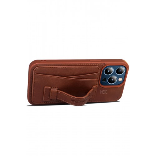 HDD iPhone 15 Pro Kılıf HD Deri Kartvizitli Kapak - Siyah HDD iPhone 15 Pro Kılıf HD Deri Kartvizitli Kapak - Siyah