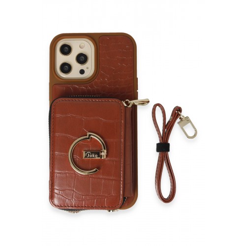 Joko iPhone 13 Pro Kılıf Ermes Kapak - Kahverengi Joko iPhone 13 Pro Kılıf Ermes Kapak - Kahverengi