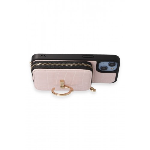 Joko iPhone 14 Kılıf Ermes Kapak - Pembe Joko iPhone 14 Kılıf Ermes Kapak - Pembe