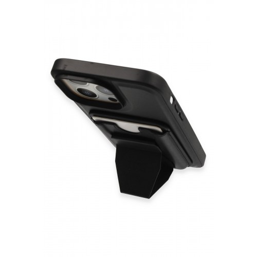 HDD iPhone 14 Pro Kılıf HD Deri Luxury Magnet Kartvizitli Kapak - Siyah HDD iPhone 14 Pro Kılıf HD Deri Luxury Magnet Kartvizitli Kapak - Siyah