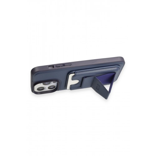 HDD iPhone 14 Pro Kılıf HD Deri Luxury Magnet Kartvizitli Kapak - Lacivert HDD iPhone 14 Pro Kılıf HD Deri Luxury Magnet Kartvizitli Kapak - Lacivert