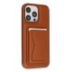 HDD iPhone 14 Pro Kılıf HD Deri Luxury Magnet Kartvizitli Kapak - Kahverengi HDD iPhone 14 Pro Kılıf HD Deri Luxury Magnet Kartvizitli Kapak - Kahverengi