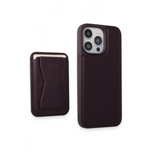 HDD iPhone 14 Pro Kılıf HD Deri Luxury Magnet Kartvizitli Kapak - Derin Mor HDD iPhone 14 Pro Kılıf HD Deri Luxury Magnet Kartvizitli Kapak - Derin Mor