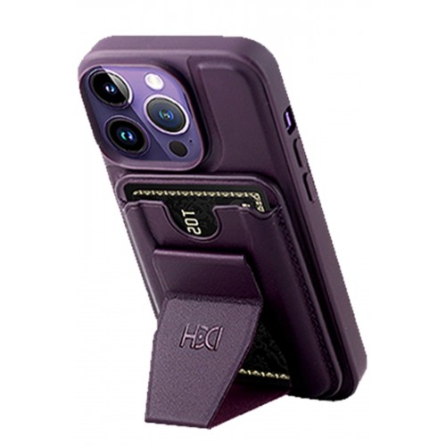 HDD iPhone 14 Pro Kılıf HD Deri Luxury Magnet Kartvizitli Kapak - Derin Mor HDD iPhone 14 Pro Kılıf HD Deri Luxury Magnet Kartvizitli Kapak - Derin Mor