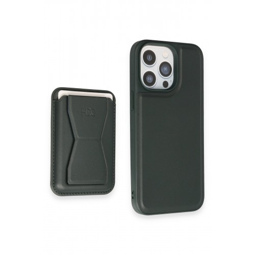 HDD iPhone 14 Pro Max Kılıf HD Deri Luxury Magnet Kartvizitli Kapak - Koyu Yeşil HDD iPhone 14 Pro Max Kılıf HD Deri Luxury Magnet Kartvizitli Kapak - Koyu Yeşil