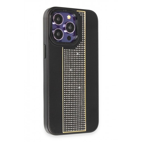 HDD iPhone 14 Pro Max Kılıf HBC-160 Almera Taşlı Kapak - Siyah HDD iPhone 14 Pro Max Kılıf HBC-160 Almera Taşlı Kapak - Siyah