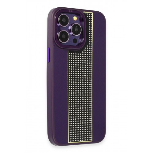 HDD iPhone 14 Pro Max Kılıf HBC-160 Almera Taşlı Kapak - Derin Mor HDD iPhone 14 Pro Max Kılıf HBC-160 Almera Taşlı Kapak - Derin Mor