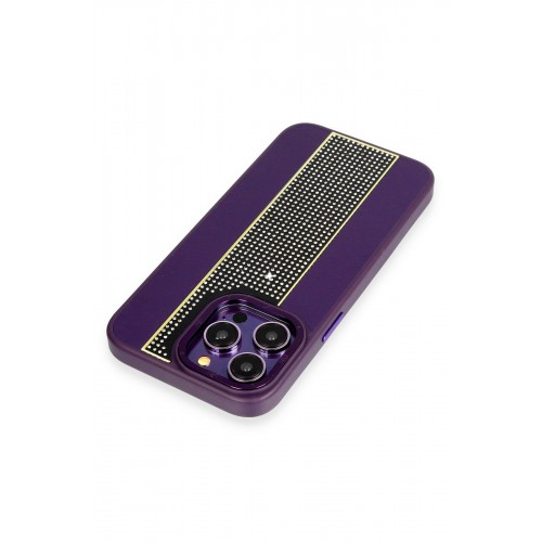 HDD iPhone 14 Pro Max Kılıf HBC-160 Almera Taşlı Kapak - Derin Mor HDD iPhone 14 Pro Max Kılıf HBC-160 Almera Taşlı Kapak - Derin Mor