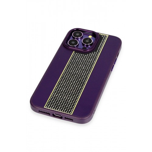 HDD iPhone 14 Pro Max Kılıf HBC-160 Almera Taşlı Kapak - Derin Mor HDD iPhone 14 Pro Max Kılıf HBC-160 Almera Taşlı Kapak - Derin Mor