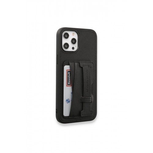 HDD iPhone 14 Pro Kılıf HD Deri Kartvizitli Kapak - Siyah HDD iPhone 14 Pro Kılıf HD Deri Kartvizitli Kapak - Siyah