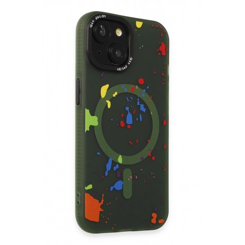 Joko iPhone 14 Colorful Magsafe Kapak - Koyu Yeşil Joko iPhone 14 Colorful Magsafe Kapak - Koyu Yeşil