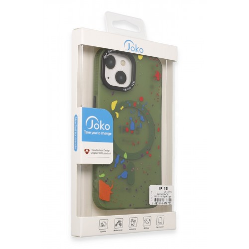 Joko iPhone 14 Colorful Magsafe Kapak - Koyu Yeşil Joko iPhone 14 Colorful Magsafe Kapak - Koyu Yeşil