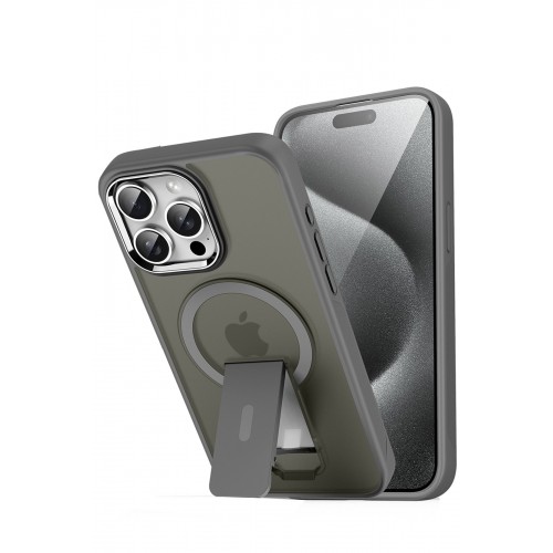 Joko iPhone 14 Pro Max Tork Magsafe Standlı Kapak - Titan Gri Joko iPhone 14 Pro Max Tork Magsafe Standlı Kapak - Titan Gri