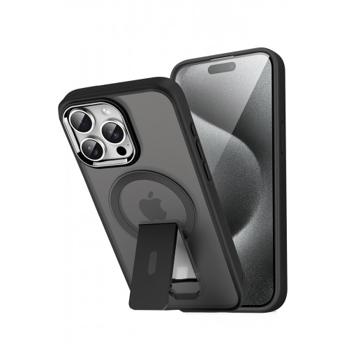 Joko iPhone 15 Pro Max Tork Magsafe Standlı Kapak - Siyah Joko iPhone 15 Pro Max Tork Magsafe Standlı Kapak - Siyah