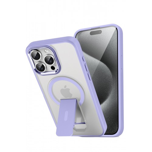 Joko iPhone 15 Pro Max Tork Magsafe Standlı Kapak - Lila Joko iPhone 15 Pro Max Tork Magsafe Standlı Kapak - Lila