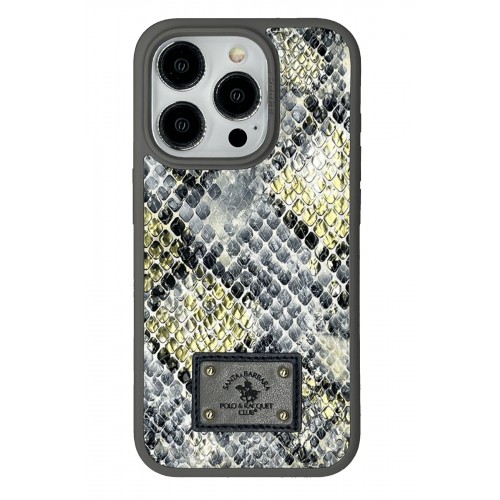 Santa Barbara Polo Racquet Club iPhone 15 Pro Sagar Magsafe Kapak - Titan Gri Santa Barbara Polo Racquet Club iPhone 15 Pro Sagar Magsafe Kapak - Titan Gri