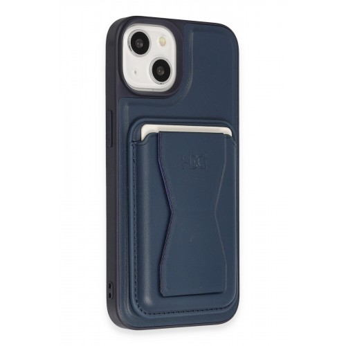 HDD iPhone 15 Kılıf HD Deri Luxury Magnet Kartvizitli Kapak - Lacivert HDD iPhone 15 Kılıf HD Deri Luxury Magnet Kartvizitli Kapak - Lacivert