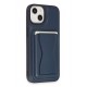 HDD iPhone 15 Kılıf HD Deri Luxury Magnet Kartvizitli Kapak - Lacivert HDD iPhone 15 Kılıf HD Deri Luxury Magnet Kartvizitli Kapak - Lacivert