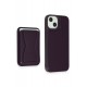 HDD iPhone 15 Kılıf HD Deri Luxury Magnet Kartvizitli Kapak - Derin Mor HDD iPhone 15 Kılıf HD Deri Luxury Magnet Kartvizitli Kapak - Derin Mor