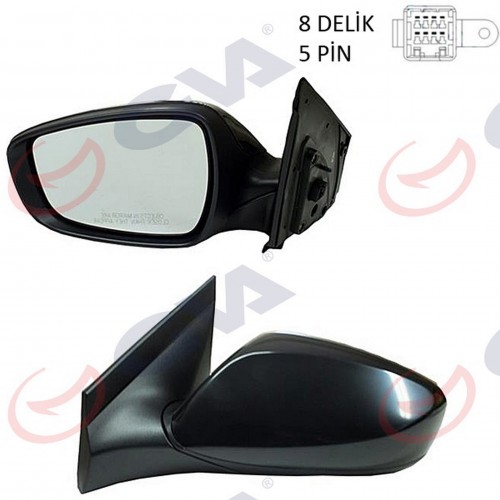 DIŞ DİKİZ AYNASI SOL BLUE 12 ELEKTRİKLİ ISITMALI SİYAH KAPAK DÜZ CAM 5 FİŞ VM-6451EL DIŞ DİKİZ AYNASI SOL BLUE 12 ELEKTRİKLİ ISITMALI SİYAH KAPAK DÜZ CAM 5 FİŞ VM-6451EL