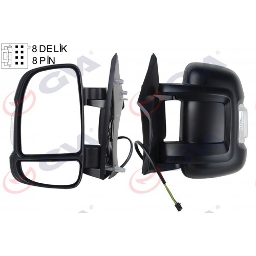DIŞ DİKİZ AYNASI SOL DUCATO-BOXER-JUMPER 06 ELEKTRİKLİ ISITMALI SİNYALLİ KISA KOL KONVEKS 8 FİŞ VM-6201EHL DIŞ DİKİZ AYNASI SOL DUCATO-BOXER-JUMPER 06 ELEKTRİKLİ ISITMALI SİNYALLİ KISA KOL KONVEKS 8 FİŞ VM-6201EHL