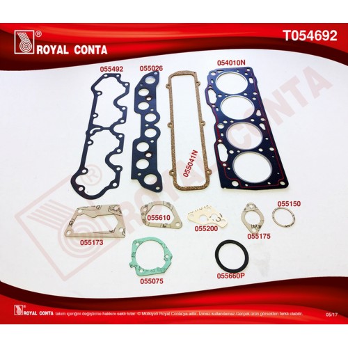 T054692N ÜST TAKIM CONTA TIPO-UNO 1.4 146 C1.000-C5.000 160 A.1000 KEÇE VE SUBAP LASTİĞİ YOK T054692N ÜST TAKIM CONTA TIPO-UNO 1.4 146 C1.000-C5.000 160 A.1000 KEÇE VE SUBAP LASTİĞİ YOK