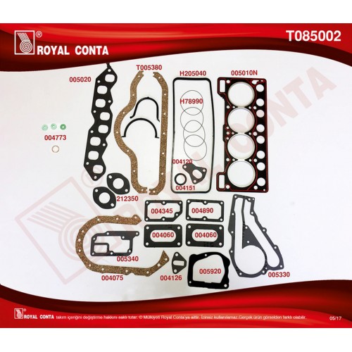 MOTOR TAKIM CONTA STD. KEÇESİZ R9 1400 MOTOR TAKIM CONTA STD. KEÇESİZ R9 1400