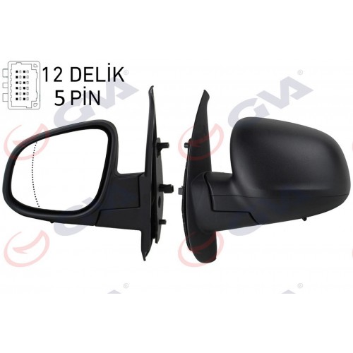 DIŞ DİKİZ AYNASI SOL KANGOO-CITAN 13 ELEKTRİKLİ ISITMALI DESENLİ ASFERİK 5 FİŞ VM-6132EHAL DIŞ DİKİZ AYNASI SOL KANGOO-CITAN 13 ELEKTRİKLİ ISITMALI DESENLİ ASFERİK 5 FİŞ VM-6132EHAL