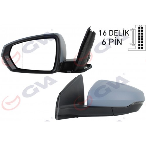 DIŞ DİKİZ AYNASI SOL VW POLO 17- ELEKTRİKLİ ISITMALI SİNYALLİ ASTARLI ASFERİK VM-6390EHPAL DIŞ DİKİZ AYNASI SOL VW POLO 17- ELEKTRİKLİ ISITMALI SİNYALLİ ASTARLI ASFERİK VM-6390EHPAL