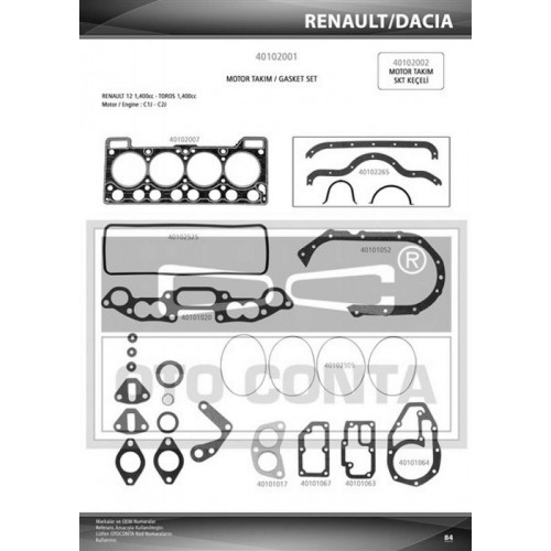 MOTOR TK CONTA RENAULT R9-R12 1400 MOTOR TK CONTA RENAULT R9-R12 1400