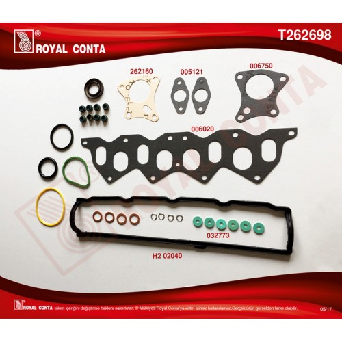 MOTOR ÜST TAKIM CONTA SKT KEÇELİ SİLİNDİR KAPAKSIZ KNG-EXP-CLIO-F8Q MOTOR ÜST TAKIM CONTA SKT KEÇELİ SİLİNDİR KAPAKSIZ KNG-EXP-CLIO-F8Q