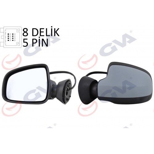 DIŞ DİKİZ AYNASI SOL DUSTER 11 ELEKTRİKLİ ISITMALI ASTARLI KONVEKS 5 FİŞ VM-6802EHPL DIŞ DİKİZ AYNASI SOL DUSTER 11 ELEKTRİKLİ ISITMALI ASTARLI KONVEKS 5 FİŞ VM-6802EHPL
