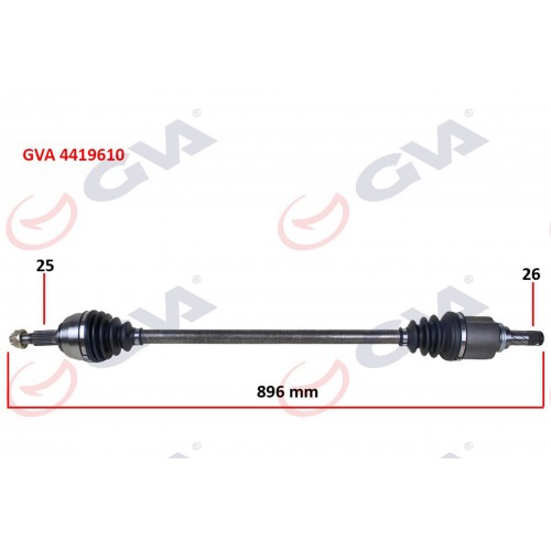 KOMPLE AKS SAĞ DACIA DOKKER 1.5 DCI 12- 896mm KOMPLE AKS SAĞ DACIA DOKKER 1.5 DCI 12- 896mm