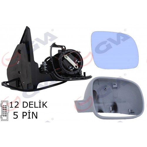 DIŞ DİKİZ AYNASI SAĞ GOLF-BORA 98 ELEKTRİKLİ ASTARLI KONVEKS 5 FİŞ VM-188R DIŞ DİKİZ AYNASI SAĞ GOLF-BORA 98 ELEKTRİKLİ ASTARLI KONVEKS 5 FİŞ VM-188R