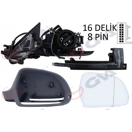 DIŞ DİKİZ AYNASI SAĞ A3 08 ELEKTRİKLİ ISITMALI KATLANIR 3 KAPILI ASTARLI ASFERİK 10 FİŞ VM-019EBAR DIŞ DİKİZ AYNASI SAĞ A3 08 ELEKTRİKLİ ISITMALI KATLANIR 3 KAPILI ASTARLI ASFERİK 10 FİŞ VM-019EBAR