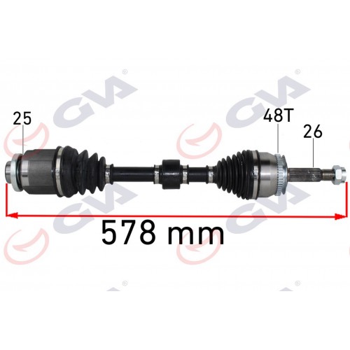 KOMPLE AKS SAĞ GETZ 1.5 CRDİ 03-09 ABS Lİ 48DİŞ 578mm KOMPLE AKS SAĞ GETZ 1.5 CRDİ 03-09 ABS Lİ 48DİŞ 578mm