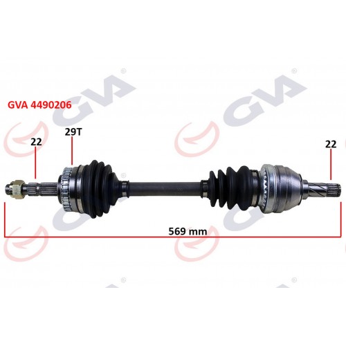 KOMPLE AKS SOL CORSA B 1.6 93-00 ABS Lİ 29 DİŞ 569mm KOMPLE AKS SOL CORSA B 1.6 93-00 ABS Lİ 29 DİŞ 569mm