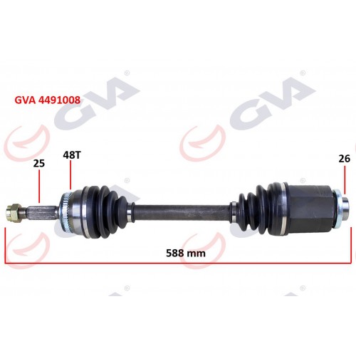 KOMPLE AKS SAĞ ACCENT ERA 06 1.5CRDİ ABS Lİ 48 DİŞ 588mm KOMPLE AKS SAĞ ACCENT ERA 06 1.5CRDİ ABS Lİ 48 DİŞ 588mm