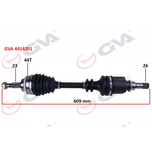 KOMPLE AKS SOL CLIO SYMBOL THALIA 1.5 DCİ 08- ABS Lİ 44DİŞ 609mm KOMPLE AKS SOL CLIO SYMBOL THALIA 1.5 DCİ 08- ABS Lİ 44DİŞ 609mm