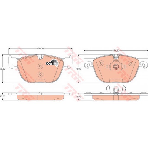 FREN BALATASI ÖN BMW X5 3.0 D 06-08, 3.0 Sİ 06-08 FREN BALATASI ÖN BMW X5 3.0 D 06-08, 3.0 Sİ 06-08