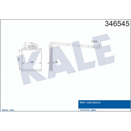 KALORİFER RADYATÖRÜ FORD FIESTA VI KALORİFER RADYATÖRÜ FORD FIESTA VI