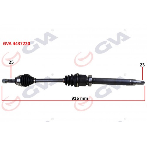 KOMPLE AKS SAĞ FIESTA V 1.4 TDCI 02-08 916mm KOMPLE AKS SAĞ FIESTA V 1.4 TDCI 02-08 916mm