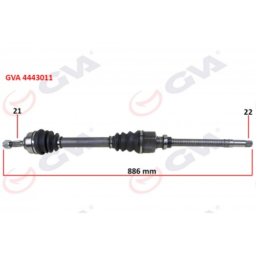KOMPLE AKS SAĞ PEUGEOT 206 1.4-1.6 TU5 98-06 886mm KOMPLE AKS SAĞ PEUGEOT 206 1.4-1.6 TU5 98-06 886mm