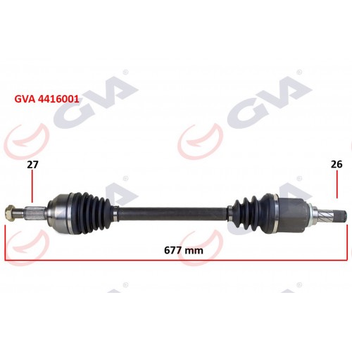 KOMPLE AKS SOL KANGOO 3 1.5 DCİ 08- 677mm KOMPLE AKS SOL KANGOO 3 1.5 DCİ 08- 677mm