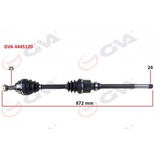 KOMPLE AKS SAĞ PARTNER-BERLINGO 96-08 1.9D 872mm KOMPLE AKS SAĞ PARTNER-BERLINGO 96-08 1.9D 872mm