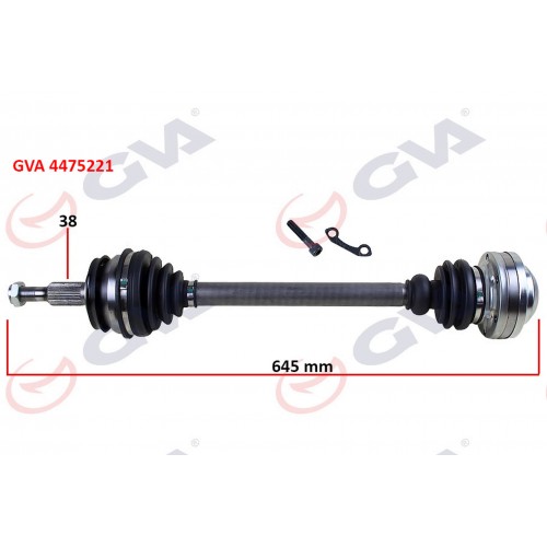 KOMPLE AKS SOL TRANSPORTER T5 1.9 TDI 03-11 645mm AXB-AXC KOMPLE AKS SOL TRANSPORTER T5 1.9 TDI 03-11 645mm AXB-AXC