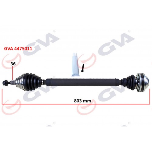 KOMPLE AKS SAĞ CADDY III 1.9 TDI 04-10 BJB 803mm KOMPLE AKS SAĞ CADDY III 1.9 TDI 04-10 BJB 803mm
