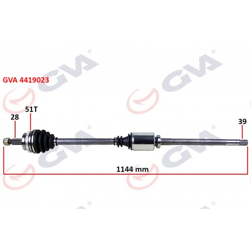 KOMPLE AKS SAĞ MASTER 2 2.5 DCİ 98-10 ABS Lİ 51DİŞ 1144mm KOMPLE AKS SAĞ MASTER 2 2.5 DCİ 98-10 ABS Lİ 51DİŞ 1144mm