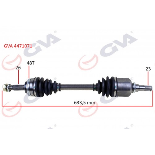 KOMPLE AKS SOL COROLLA E12 1.4 VVT-I 02-07 ABS Lİ 48DİŞ 633mm KOMPLE AKS SOL COROLLA E12 1.4 VVT-I 02-07 ABS Lİ 48DİŞ 633mm