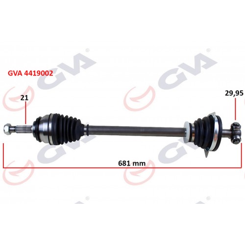 KOMPLE AKS SOL DACIA LOGAN-SANDERO 1.4-1.6 04-12 681mm KOMPLE AKS SOL DACIA LOGAN-SANDERO 1.4-1.6 04-12 681mm